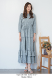 【通常商品】柄フレンチワンピース