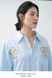 【通常商品】刺繍ストライプシャツ