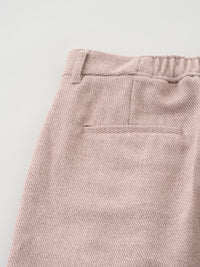 ウールブレンドタックワイドストレートパンツ