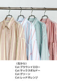 【セミオーダー】[ai&Aコラボ商品]シャツワンピース（ストライプ/ブラウンイエロー）